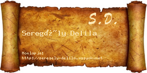 Seregély Delila névjegykártya